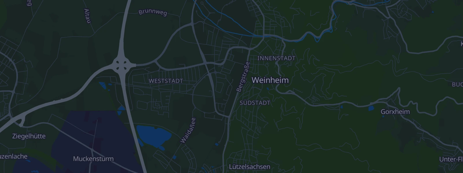 Karte von Weinheim