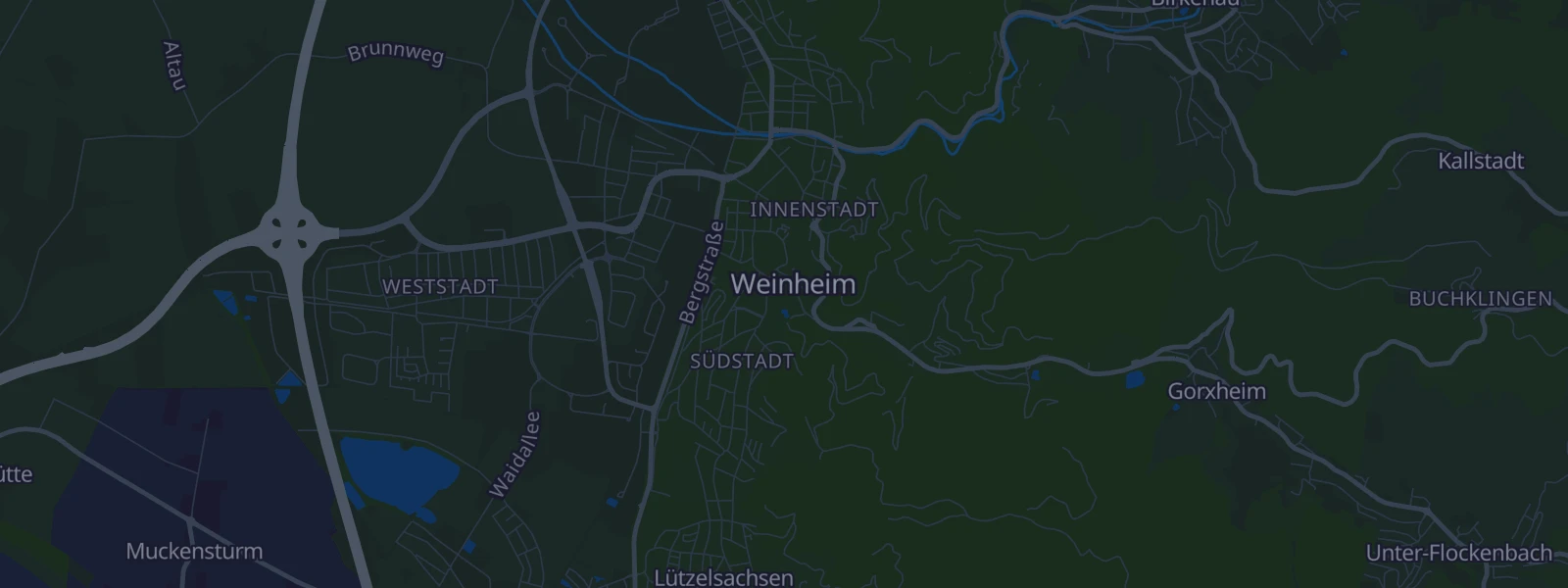 Karte von Weinheim (Kernstadt)