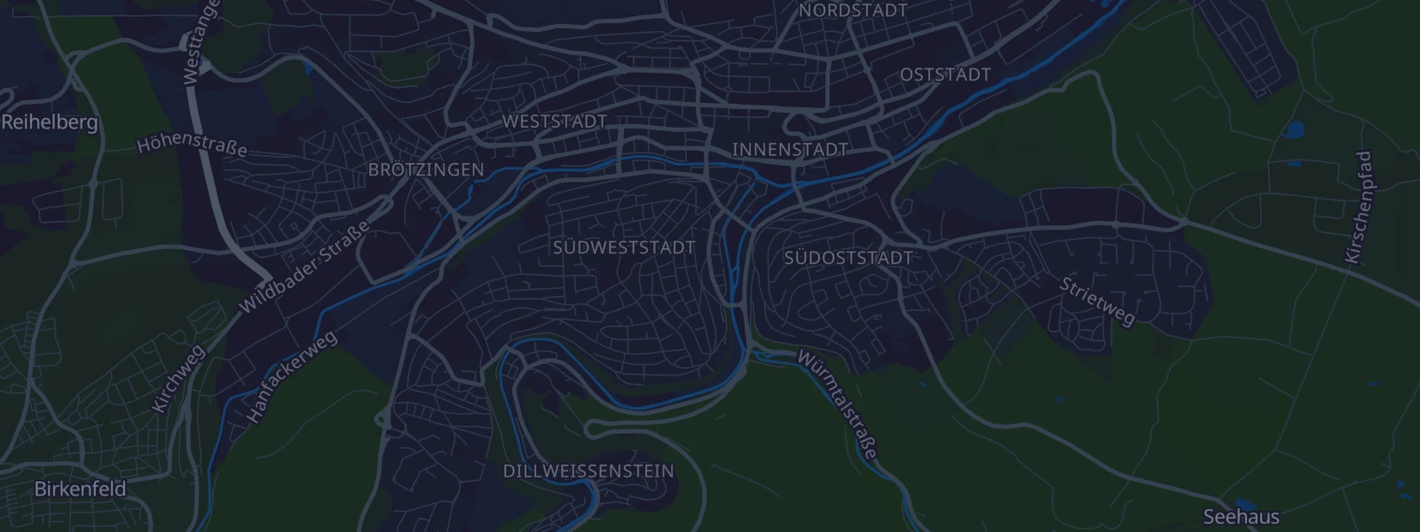 Karte von Pforzheim