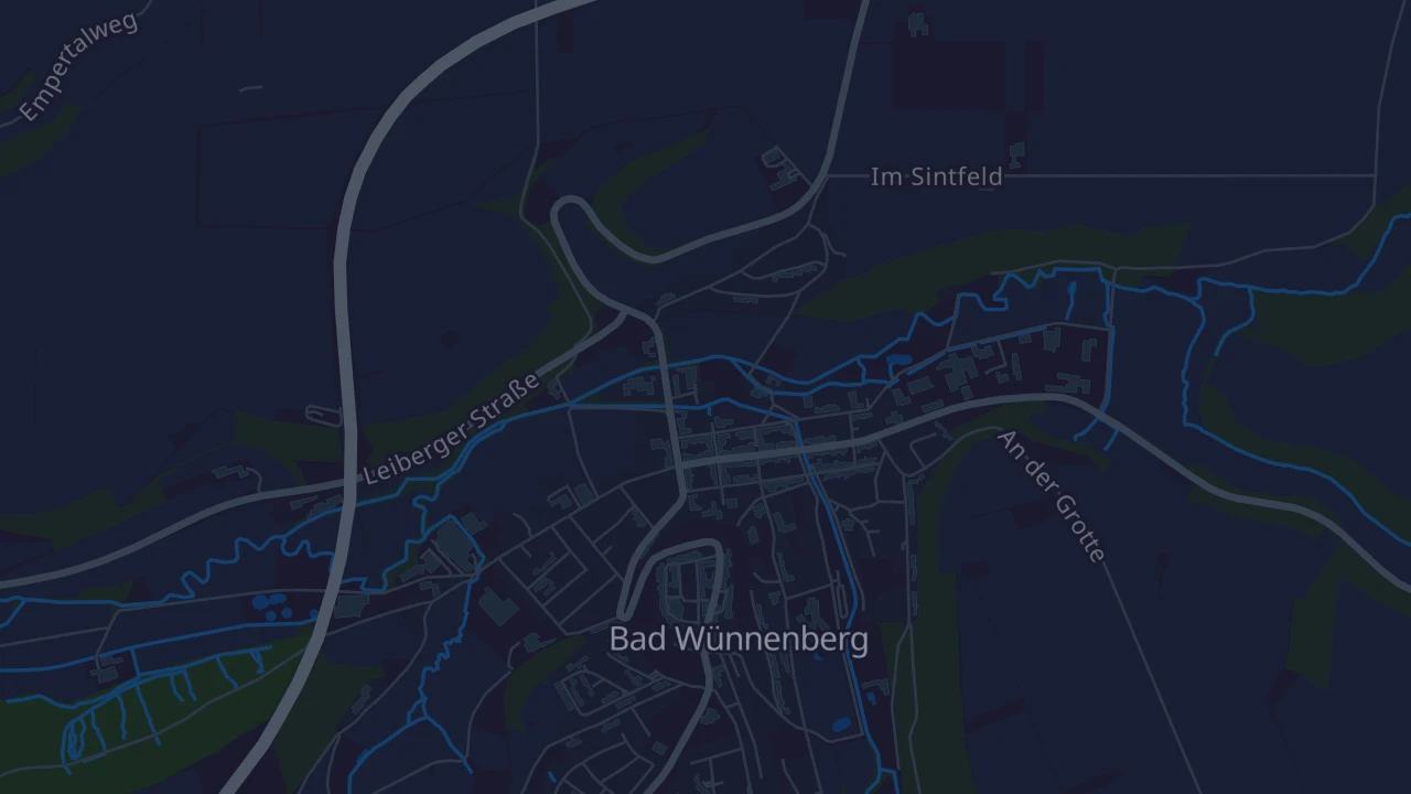 Karte von Bad Wünnenberg
