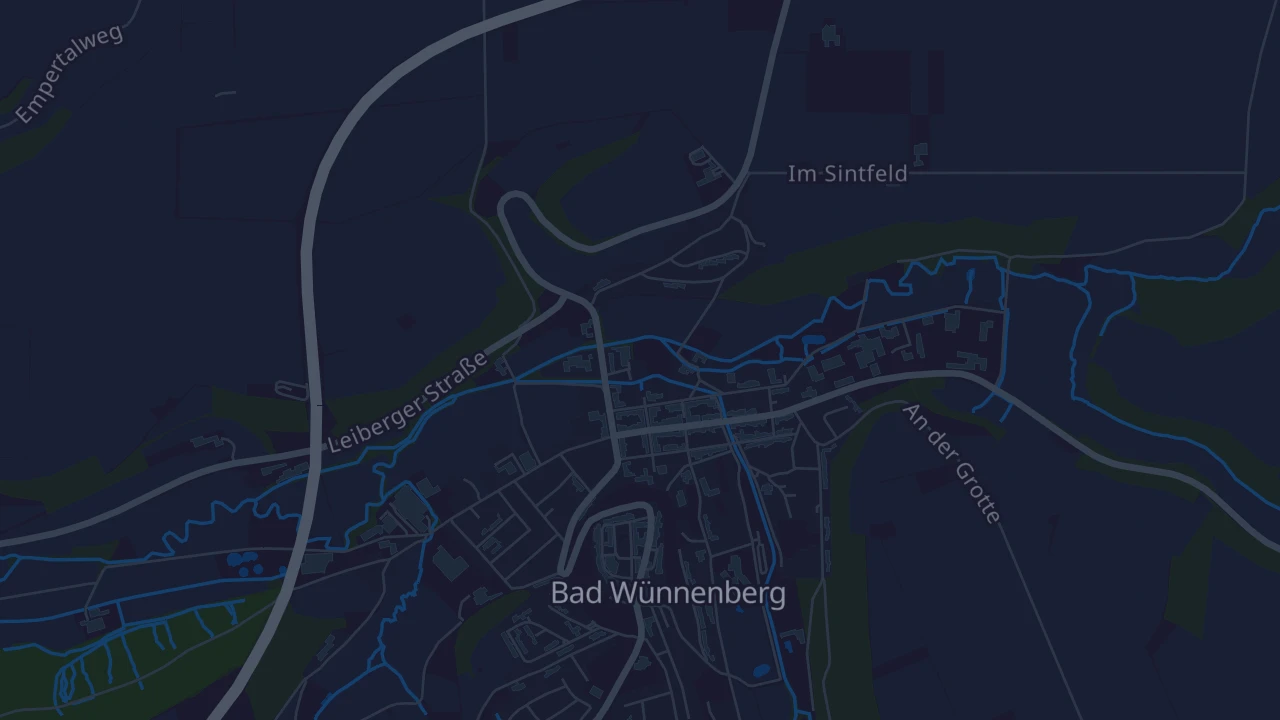 Karte von Bad Wünnenberg