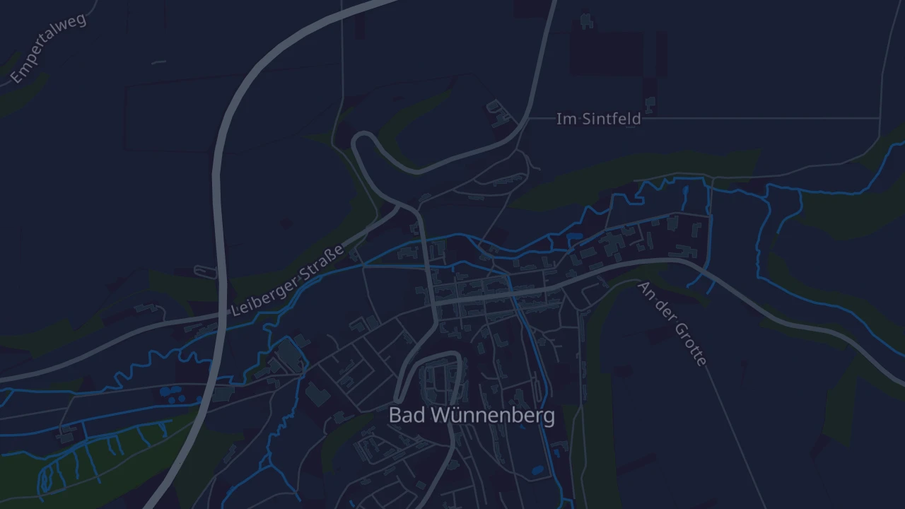 Karte von Bad Wünnenberg