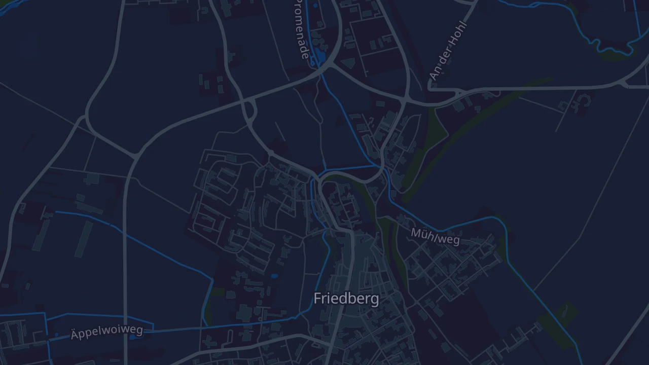 Karte von Friedberg/Hessen