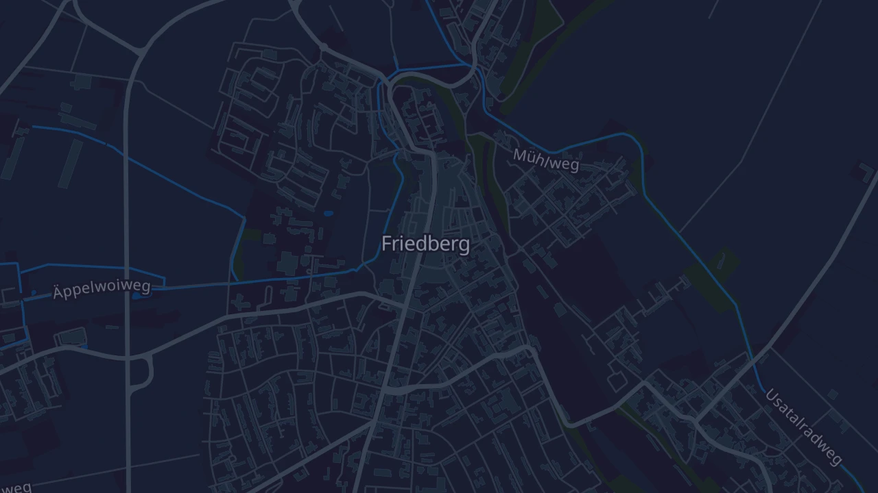 Karte von Friedberg/Hessen