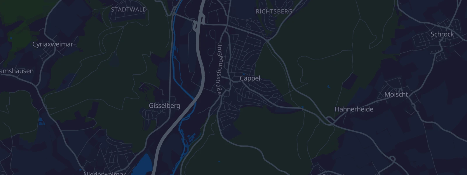 Karte von Marburg-Cappel