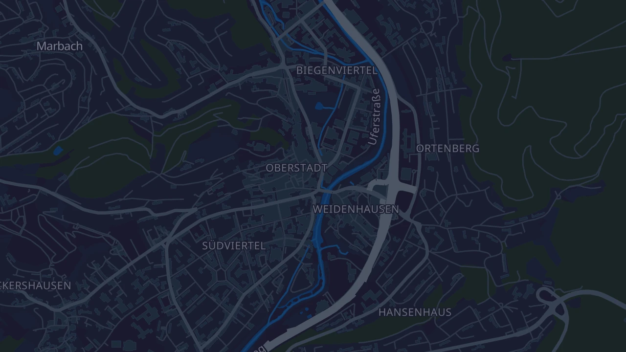 Karte von Marburg