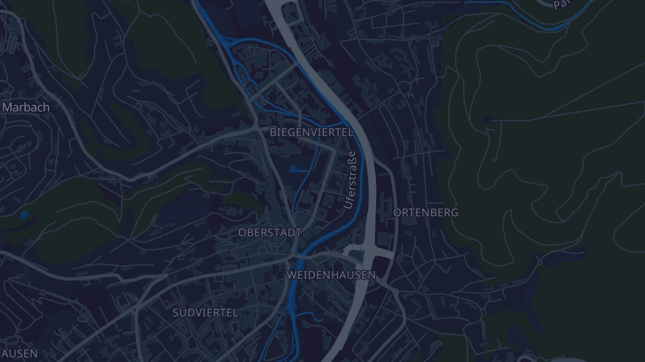 Karte von Marburg