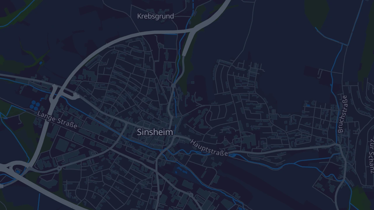 Karte von Sinsheim