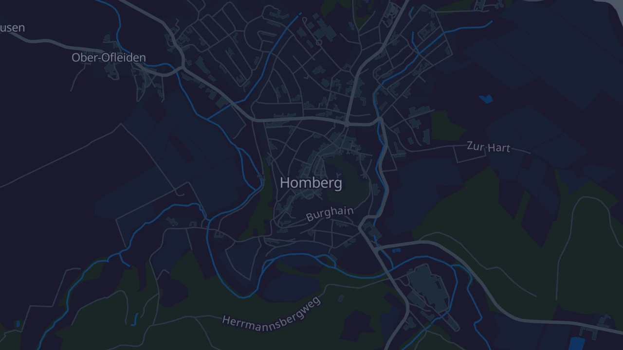 Karte von Homberg (Ohm)