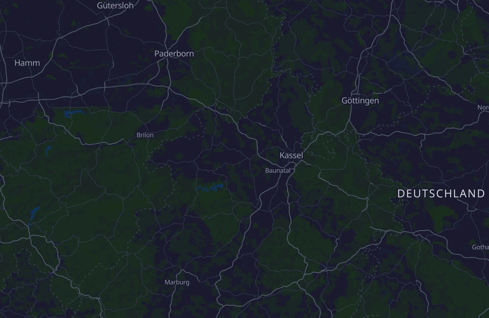 Karte: Umkreis von 38 km