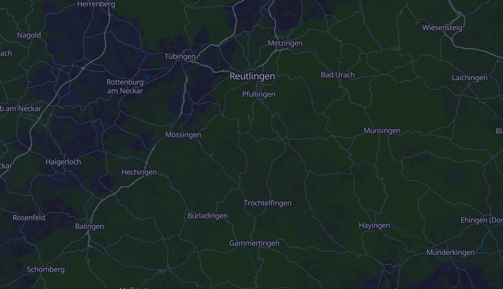 Karte der Region Schwäbische Alb