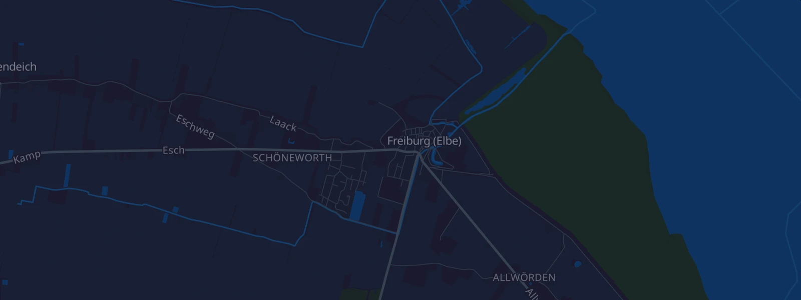 Karte von Freiburg (Elbe)