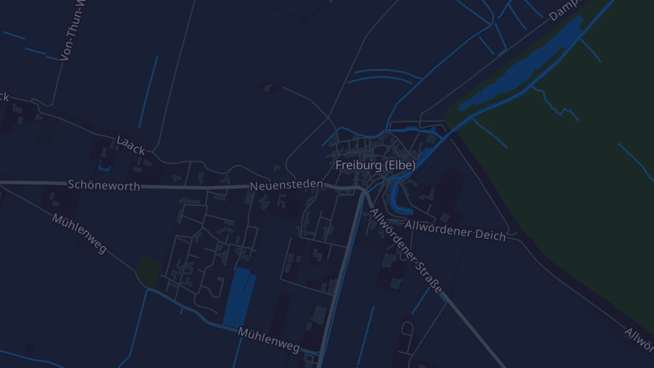 Karte von Freiburg (Elbe)