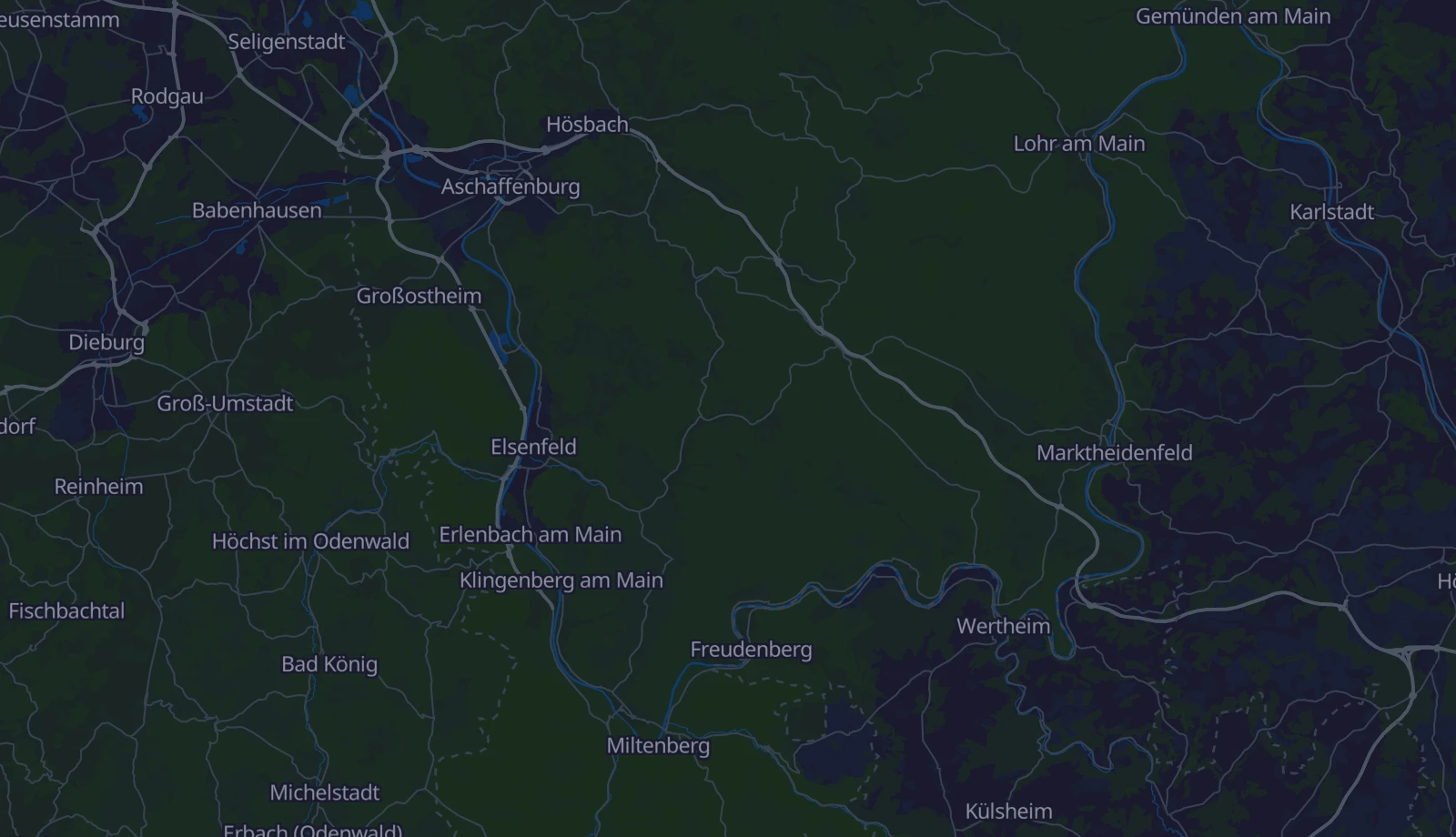 Karte der Region Spessart & Main