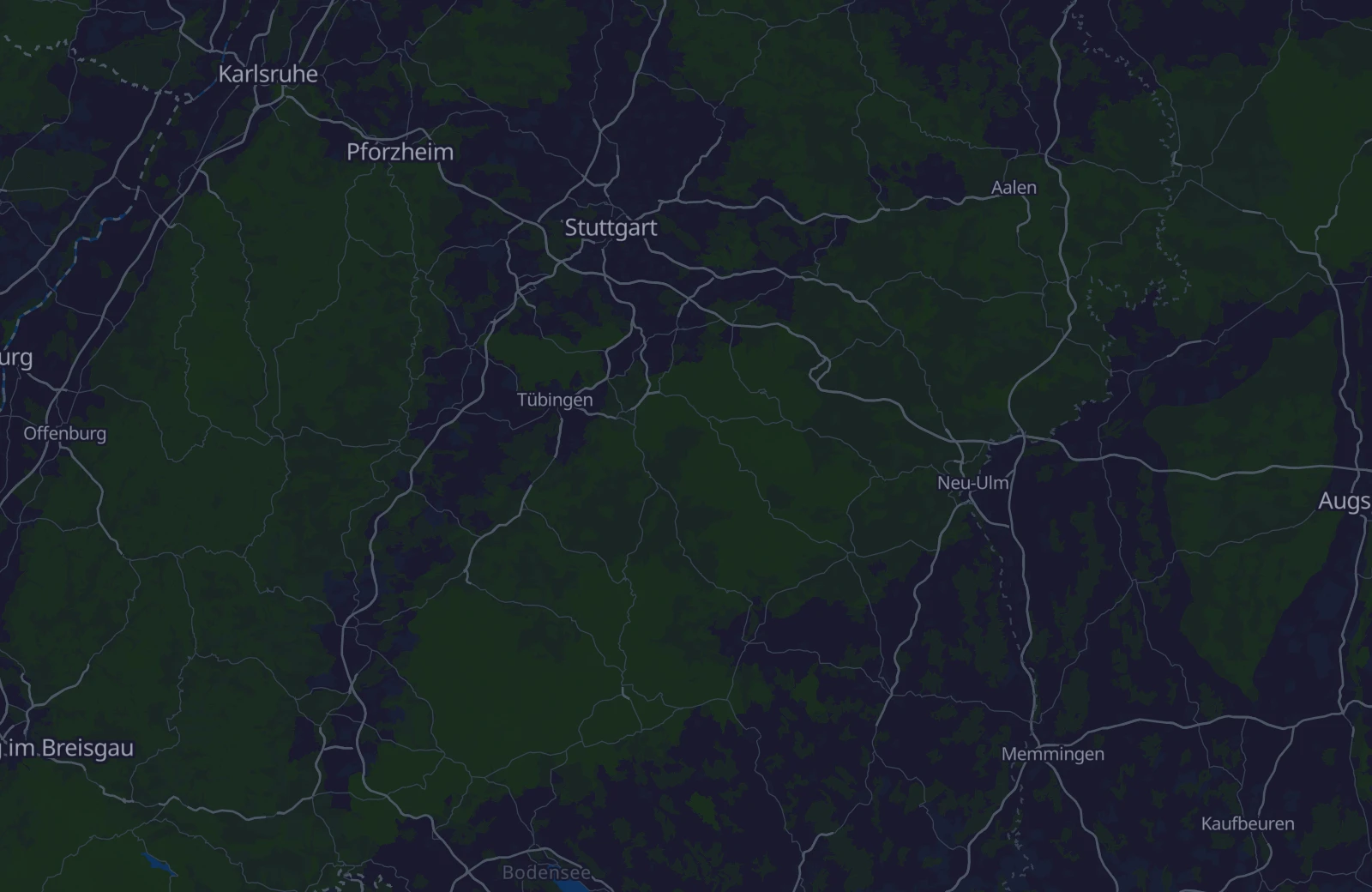Karte: Umkreis von 38 km