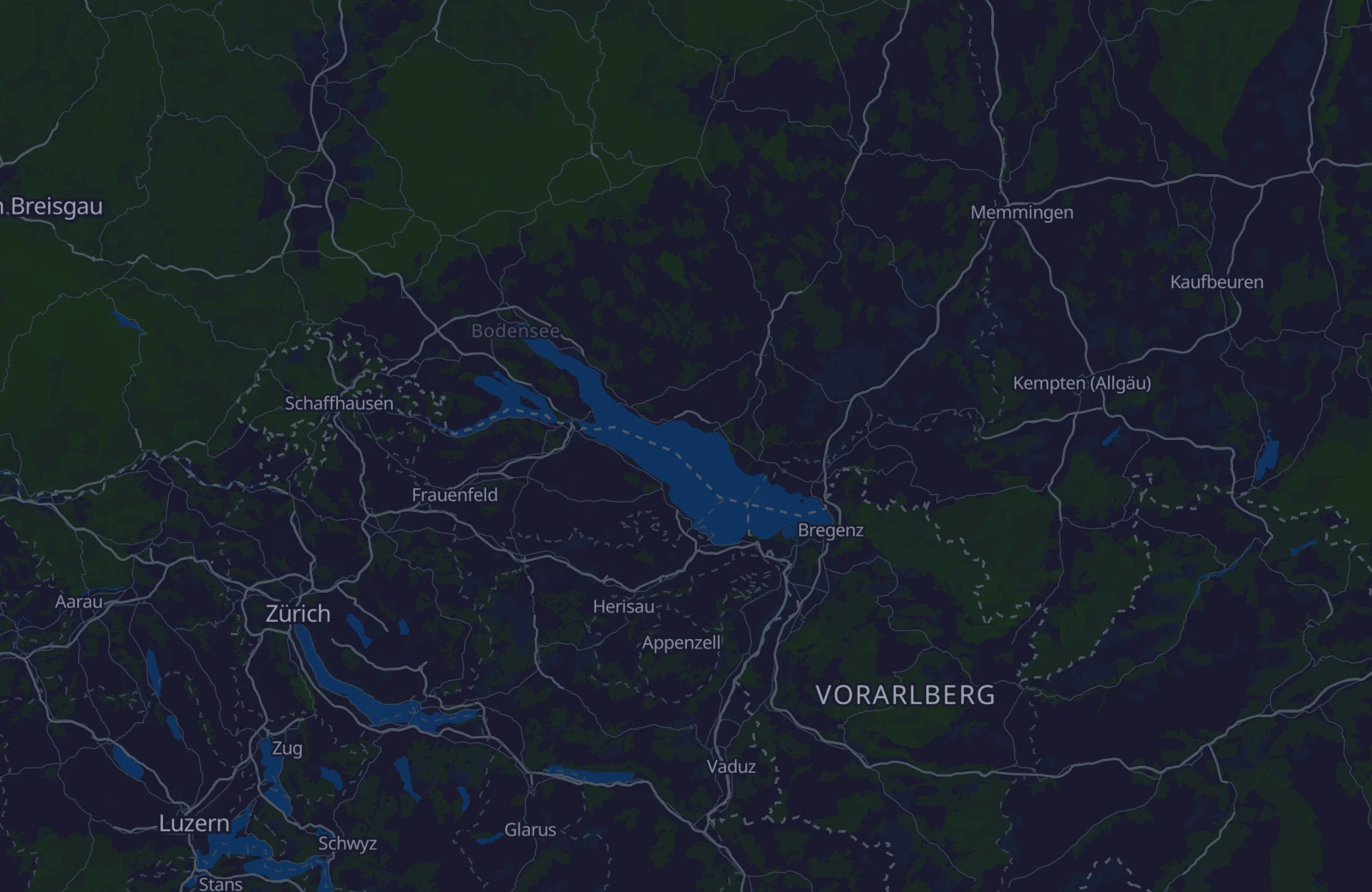 Karte: Umkreis von 40 km