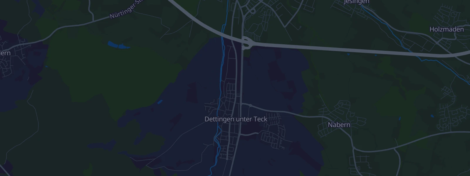 Karte von Dettingen unter Teck