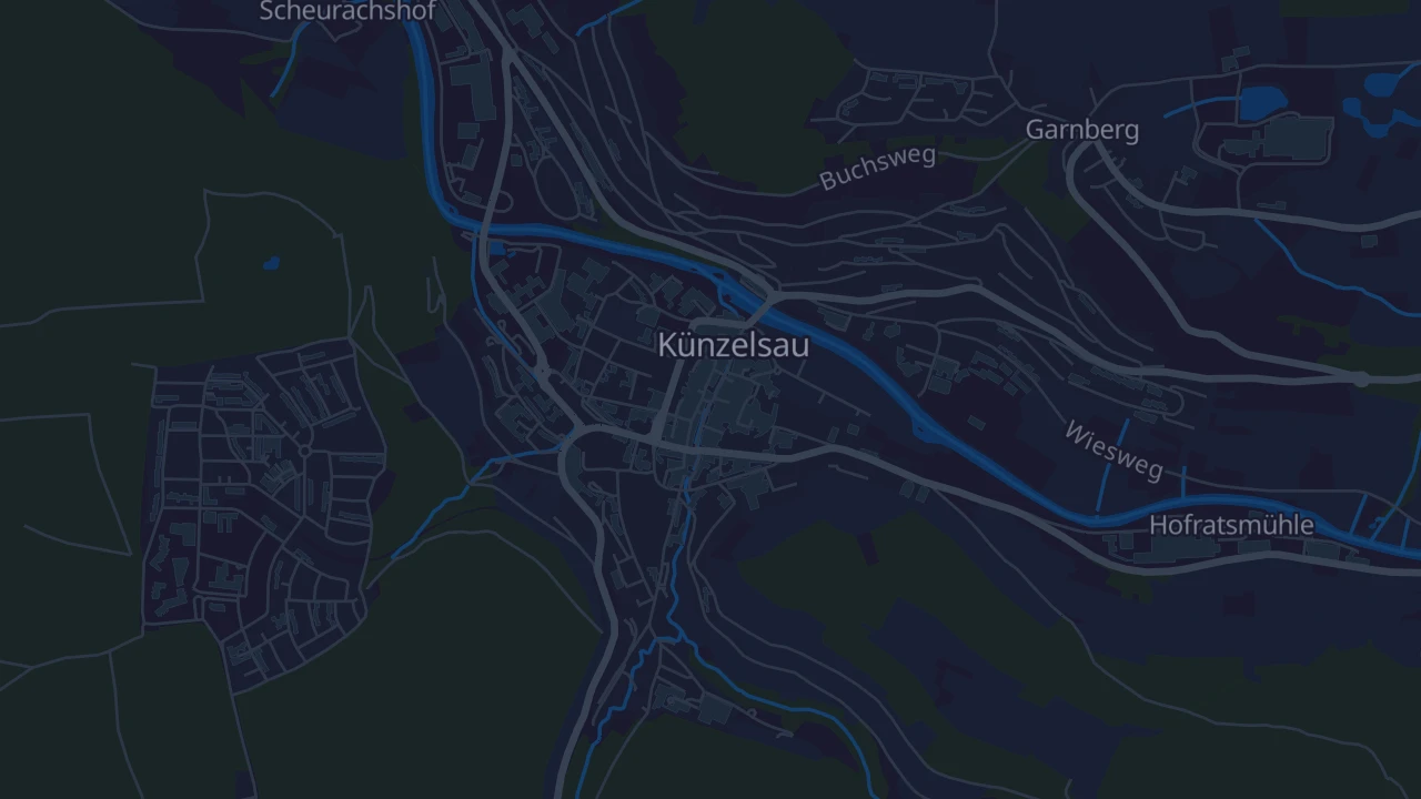 Karte von Künzelsau