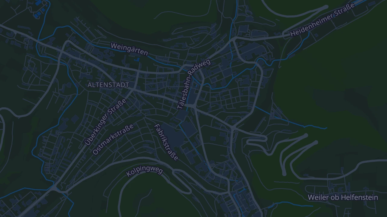 Karte von Geislingen an der Steige