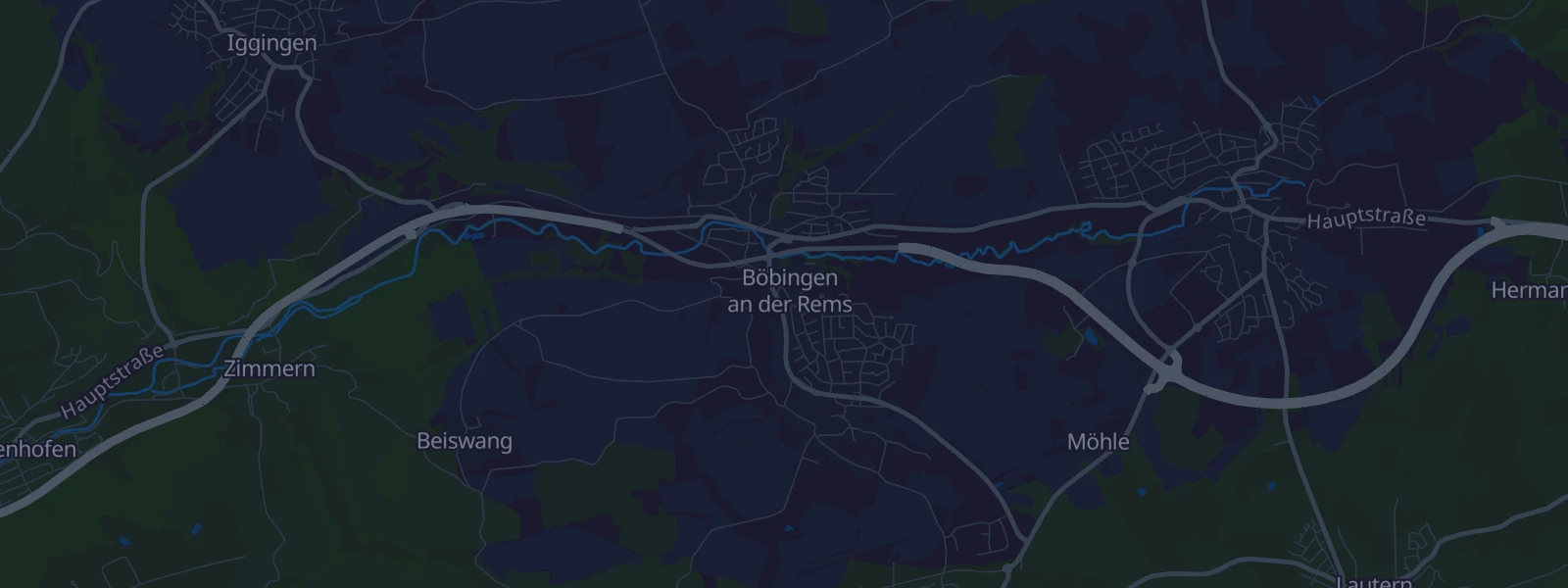 Karte von Böbingen an der Rems